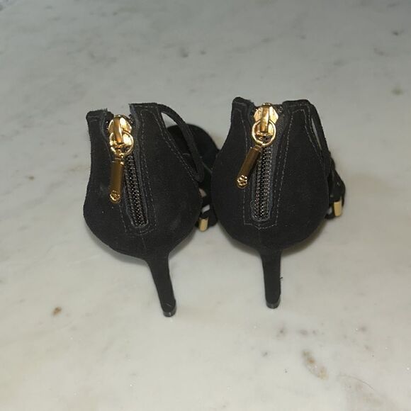 Trina Turk black suede stiletto heels size 6.5 - Picture 3 of 8